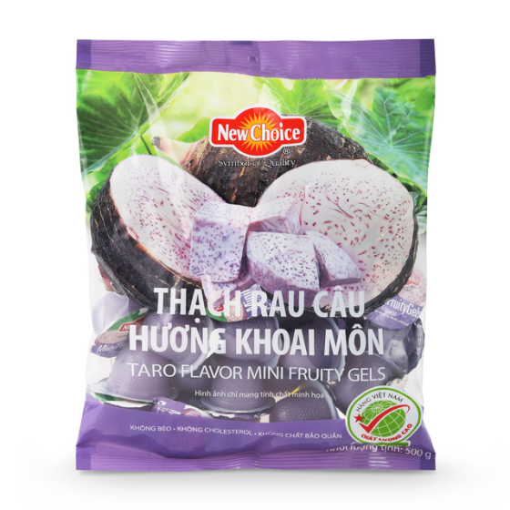 New Choice Taro flavor mini fruity gels - bag 500g